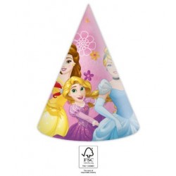   6 SOMBREROS CONO PRINCESAS