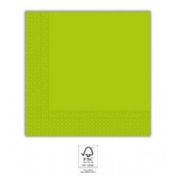   20 SERVILLETAS DECO VERDE 33CM