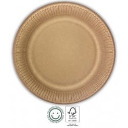 10 PLATOS CARTON KRAFT 23CM