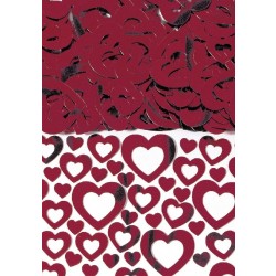   CONFETI CORAZON HUECO ROJO 14G