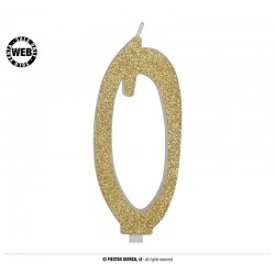    VELA GLITTER ORO N0 12,5CM