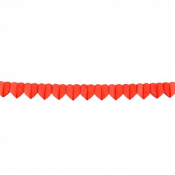   GUIRNALDA FORMA CORAZONES ROJOS 4MT