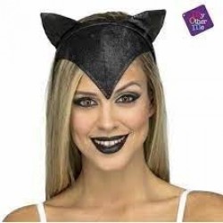   DIADEMA TOCADO OREJA GATO NEGRO