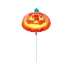 GLOBO 14" PALO FOIL CALABAZA SONRIENTE