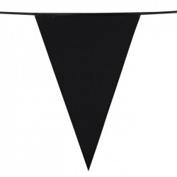   MINI BANDERIN TRIANGULAR NEGRO 3MT