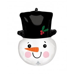 GLOBO 22" FOIL CABEZA MUÑECO NIEVE