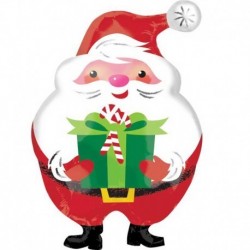 GLOBO 20" FOIL FORMA PAPA NOEL REGALO