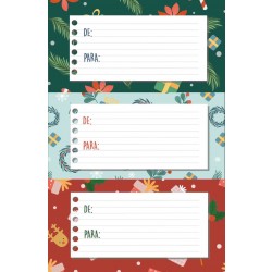 9 ETIQUETAS ADHESIVA P/REGALO NAVIDAD