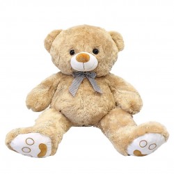 PELUCHE OSO CLASICO LAZO CUADROS 85CM