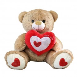 PELUCHE OSO CON CORAZON 85CM