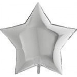   GLOBO 36" FOIL ESTRELLA PLATA