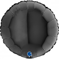   GLOBO 18" FOIL REDONDO NEGRO