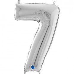   GLOBO 40" FOIL FORMA N7 PLATA