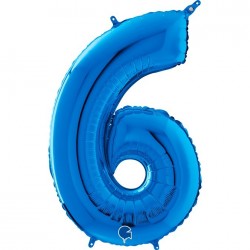   GLOBO 40" FOIL FORMA N6 AZUL