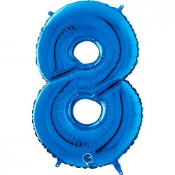   GLOBO 40" FOIL FORMA N8 AZUL