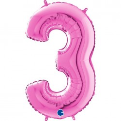   GLOBO 40" FOIL FORMA N3 FUCSIA