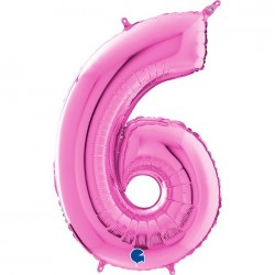  GLOBO 40" FOIL FORMA N6 FUCSIA