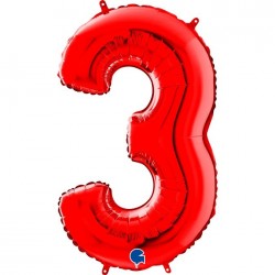   GLOBO 40" FOIL FORMA N3 ROJO