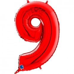   GLOBO 40" FOIL FORMA N9 ROJO