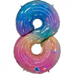   GLOBO 40" FOIL FORMA N8 MULTICOL