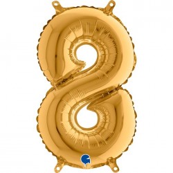   GLOBO 14" FOIL FORMA N8 ORO