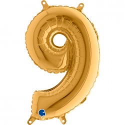   GLOBO 14" FOIL FORMA N9 ORO