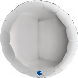   GLOBO 36" FOIL REDONDO PLATA