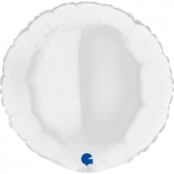   GLOBO 18" FOIL REDONDO BLANCO