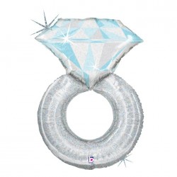 GLOBO 38" FOIL FORMA ANILLO COMPROMISO