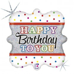 GLOBO 18" FOIL FORMA NUBE BIRTHDAY
