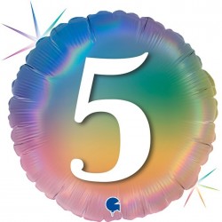 GLOBO 18" FOIL RND N5 MULTICOLOR
