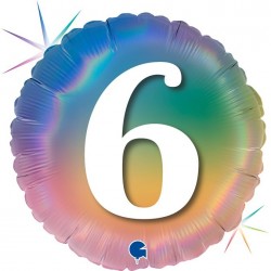 GLOBO 18" FOIL RND N6 MULTICOLOR