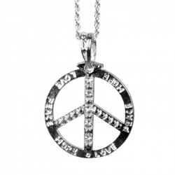   COLLAR SIMBOLO LA PAZ METAL PLATA