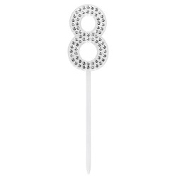 PICK DECORACION TARTA N8 STRASS