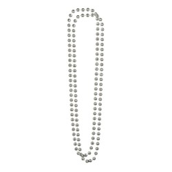  SET 2 COLLARES BOLAS METAL PLATA