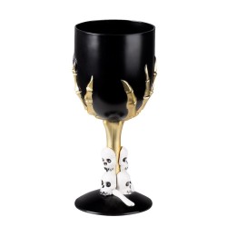 COPA NEGRA MANO ESQUELETO CALAVERA 18CM