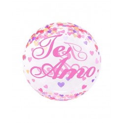 GLOBO 20" BURBUJA CORAZON TE AMO