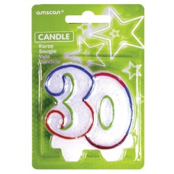 VELA FORMA N30 BORDE COLORES 8CM