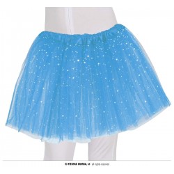TUTU AZUL CIELO ESTRELLAS 30CMS