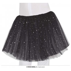 TUTU NEGRO CON ESTRELLAS 30CMS
