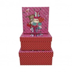 CAJA REGALO OSITO 18X18X8,5CM