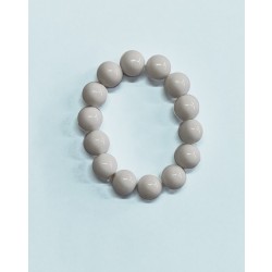   PULSERA SEVILLANA BOLAS BLANCA 7CM