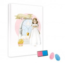 LIBRO HUELLAS COMUNION NIÑA ALTAR (46916