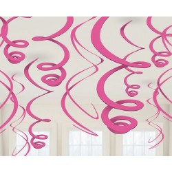   12 TIRAS ESPIRAL ROSA 55,88CM