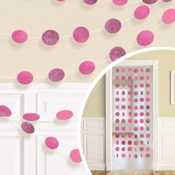   TIRA CIRCULO GLITER ROSA 2,1M