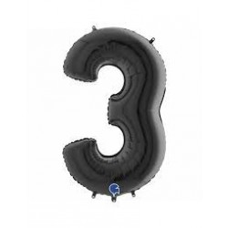  GLOBO 40" FOIL FORMA N3 NEGRO