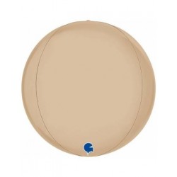   GLOBO 22" FOIL ORBZ SATIN CREMA