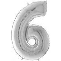   GLOBO 26" FOIL FORMA N6 PLATA