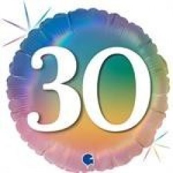 GLOBO 18" FOIL RND N30 MULTICOLOR