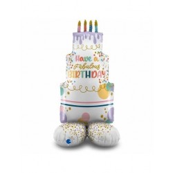 GLOBO 48" FOIL AIRLOONZ TARTA BIRTHDAY
